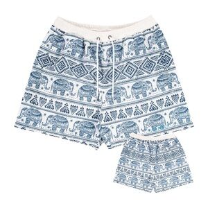 Mens YoungLA 150 After Party Shorts - Tribal Elephant Print Size Medium